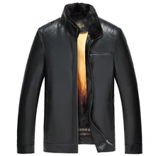 Натуральная меховая шуба мужская зимняя кожаная замша натуральная норковая меховая подкладка натуральная овечья кожа куртка Толстая теплая Новая Феникс 1204J