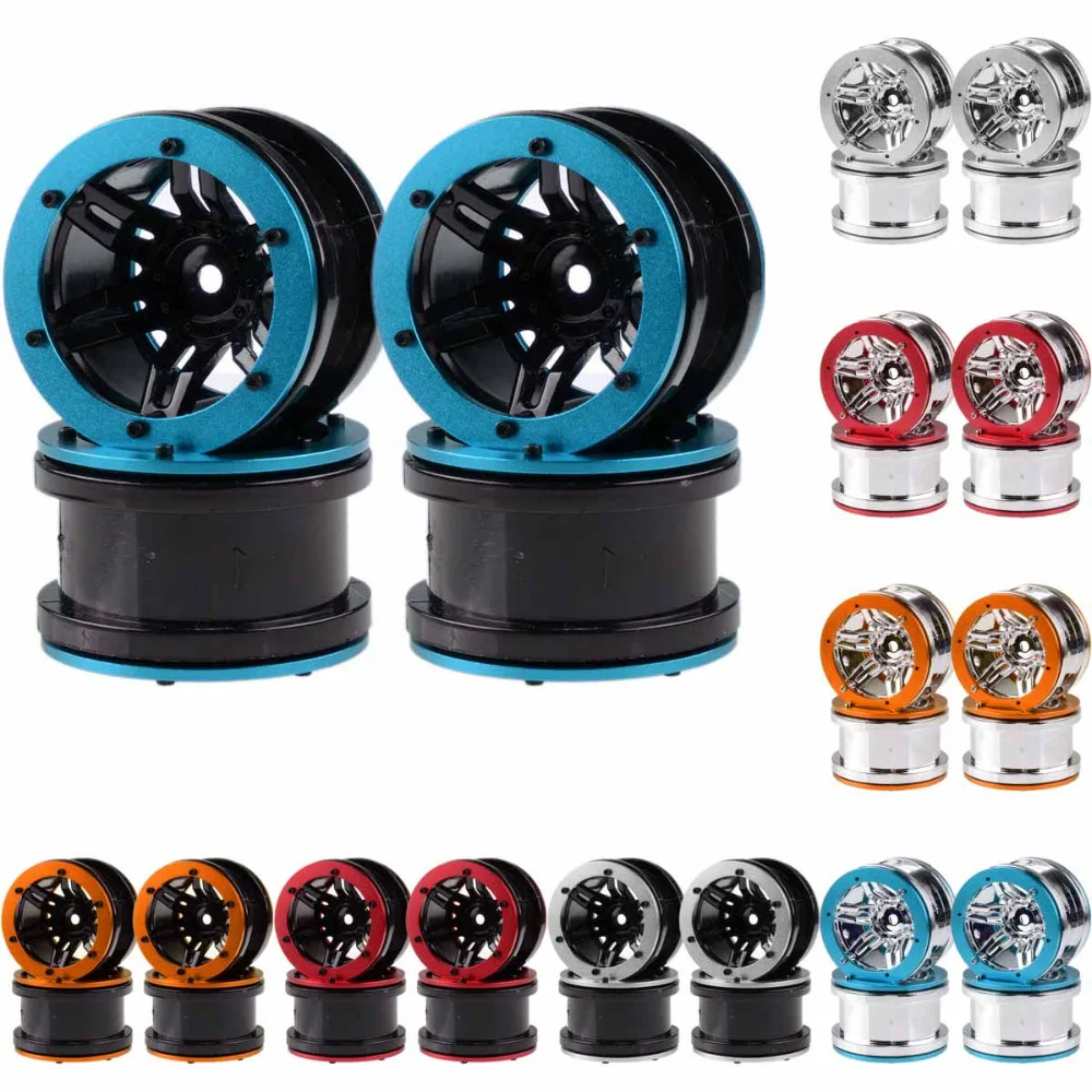 

AX-6007 Rock Crawler Car 2.2" Beadlock Wheel Rims 4pcs For RC Off-Road 1/10th TRAXXAS SCX10 D90 TAMIYA CC01 HSP Racing