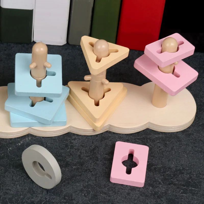 Детские игрушки, деревянные игрушки Monterssori, геометрическая форма, познавательные материалы для дошкольников, обучающие игрушки для детей раннего возраста
