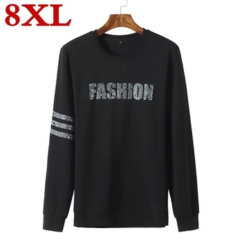

New Plus Size 8XL Spring and autumn Fashion Brand Hoodies Men Casual Cotton Pullovers Sweatshirts Letter Printed Brand Clothing