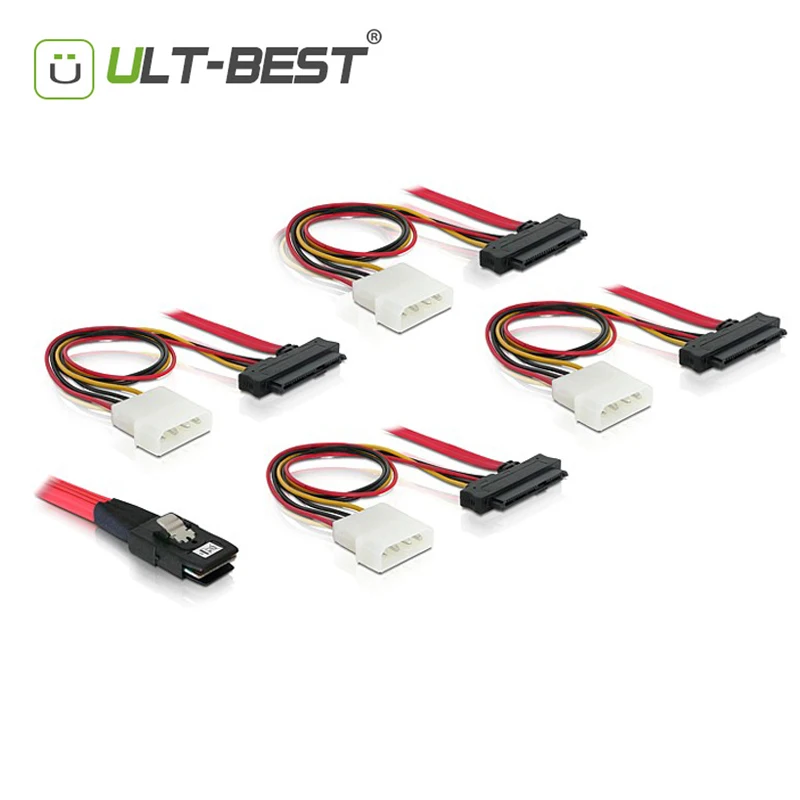 ULT-BEST Mini SAS 36Pin (SFF-8087) с внешней резьбой на 4х 29 (SFF-8482) | Компьютеры и офис