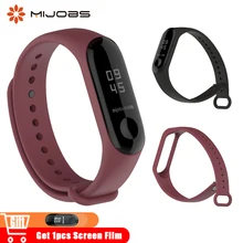 Mi jobs mi Band 4 ремешок силиконовые аксессуары для Xiaomi mi Band 3 наручные часы браслет mi band 3 оригинальные ремешки mi Band 4