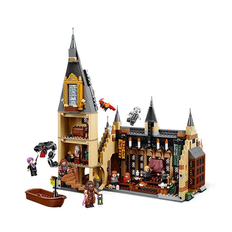 

Harri Movie Potter Compatible with Legoings 75954 Hogwarts Great Wall Set Building Blocks House Model Kids Toys