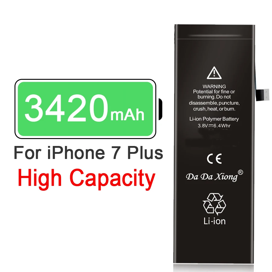 Новинка, для iPhone 7, 7 Plus, 7 plus, Оригинальная батарея, батарея для мобильного телефона, батарея большой емкости, сменная батарея, батарея для iPhone7, 7p - Цвет: 3420mAh For iP 7Plus