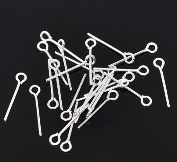 Doreen Box Lovely 700 шт Серебряный цвет Шпильки для глаз 20x0 7 мм (21 манометр) (B01721)|eye pins|pin