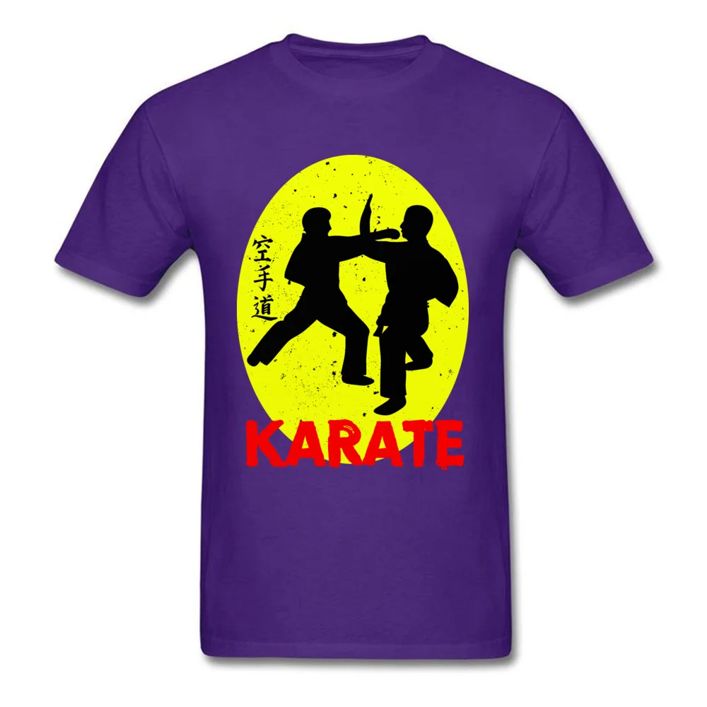 Karate O Neck T Shirt Fall T Shirt Short Sleeve Hot Sale Pure Cotton Leisure T Shirt Normal Youth Free Shipping Karate purple