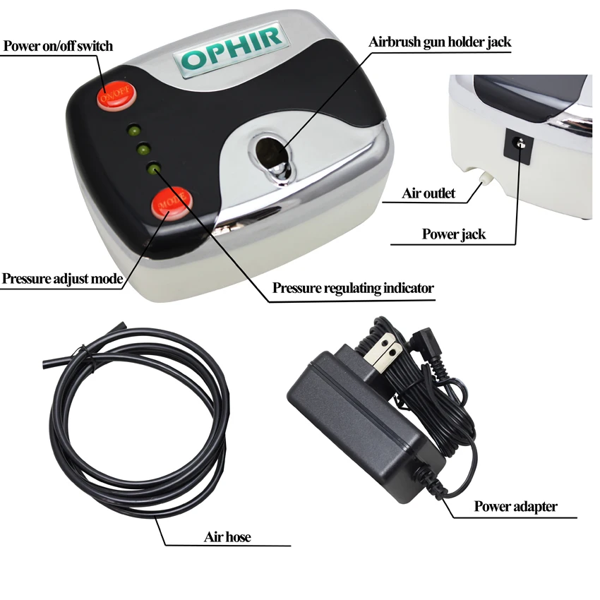 OPHIR 12x küünte tindid 0,3mm, õhukompressoriga 20 - Elektrilised tööriistad - Foto 4
