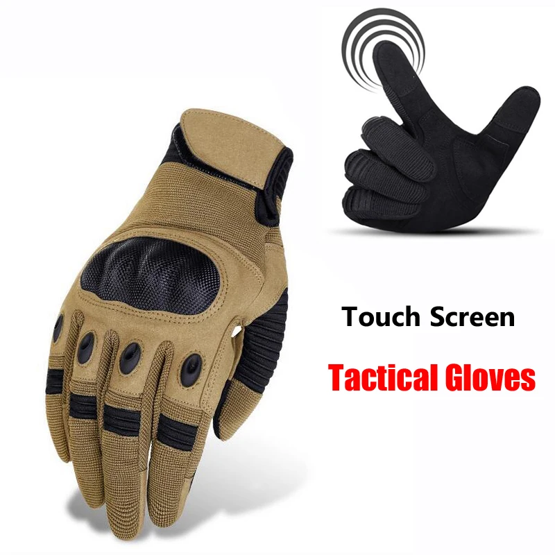 

Outdoor Tactical Gloves Touch Screen Full Finger Hiking Camping Cycling Sports Military Men's Gloves Protection Gloves 3 Colors