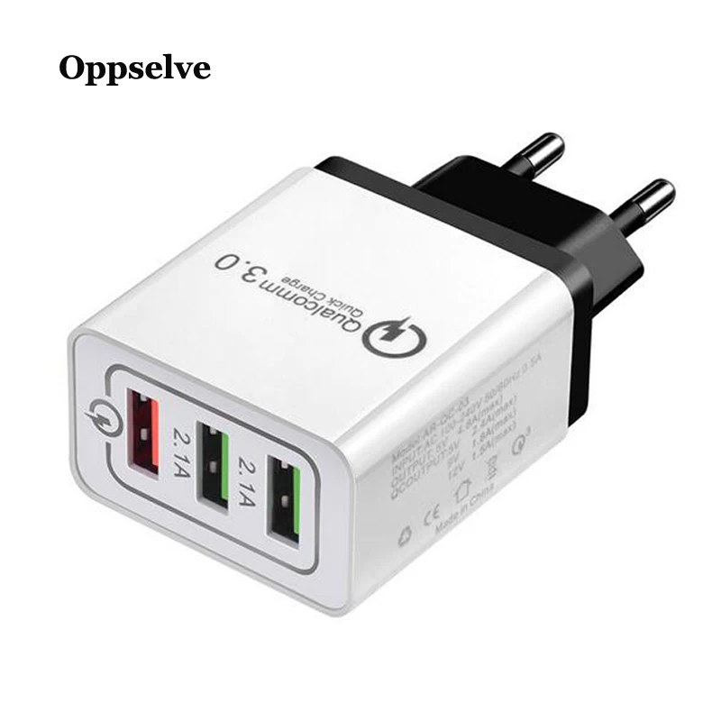 QC 3.0 3 شاحن يو اس بي ، Oppselve العالمي سريعة تهمة 3.0 شاحن USB للهاتف المحمول سريع شحن جدار شاحن آيفون سامسونج