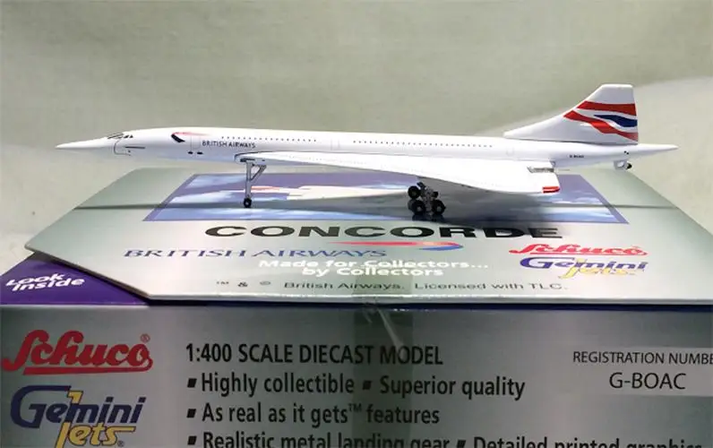 Concorde G-BOAC 1:400 Airlines Metal Die Cast Plane Aircraft Airplane Model