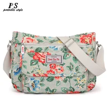 Высокое качество водостойкая легкая нейлоновая сумка на плечо Повседневная с цветочным узором женская сумка через плечо женский манжет сумка-мессенджер Наплечная Сумка Lad