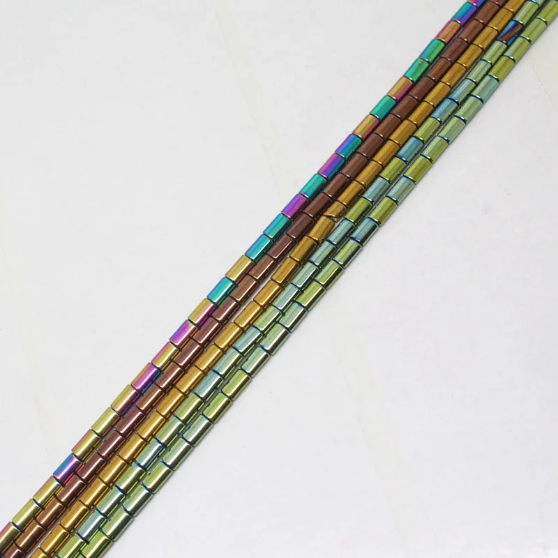 Mini. Ordine È $7! 2X3X5Mm Multicolor Ematite Ironstone Tubo Piatto Tubo Distanziatore Perline Sparse Fai Da Te 15"