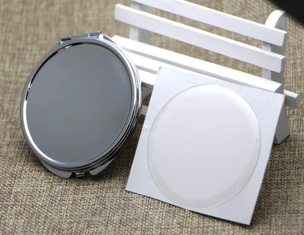 Компактное зеркало DIY Наборы-Dia.65mm компактное зеркало Пустой Карман складное зеркало покрытие эпоксидно-Стикеры 5 шт./партия