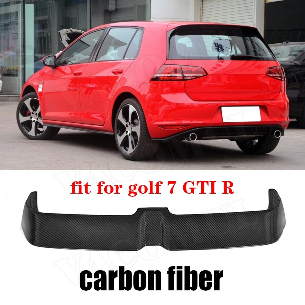 GTI R carbon MK7 7,5 углеродное волокно задний спойлер на крышу для VW Golf 7 7,5 VII MK7 стандарт GTI R- FRP O стиль задний багажник крылья - Цвет: GTI R carbon