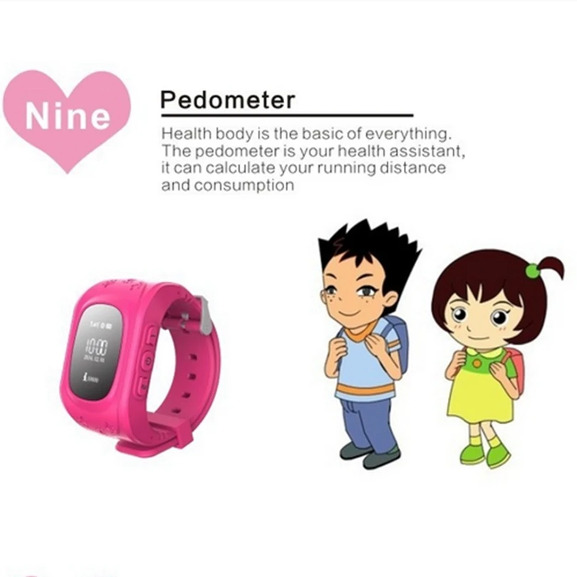 

Smart watch for kids with gps navigation tracker call message silicone band sim card pk q50