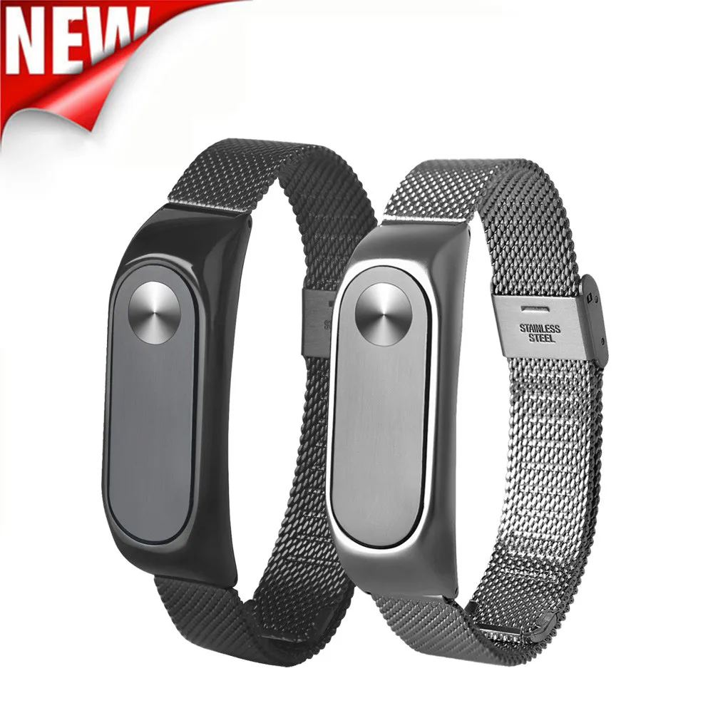 Модный легкий ремешок из нержавеющей стали для умных наручных часов Xiaomi Miband 2