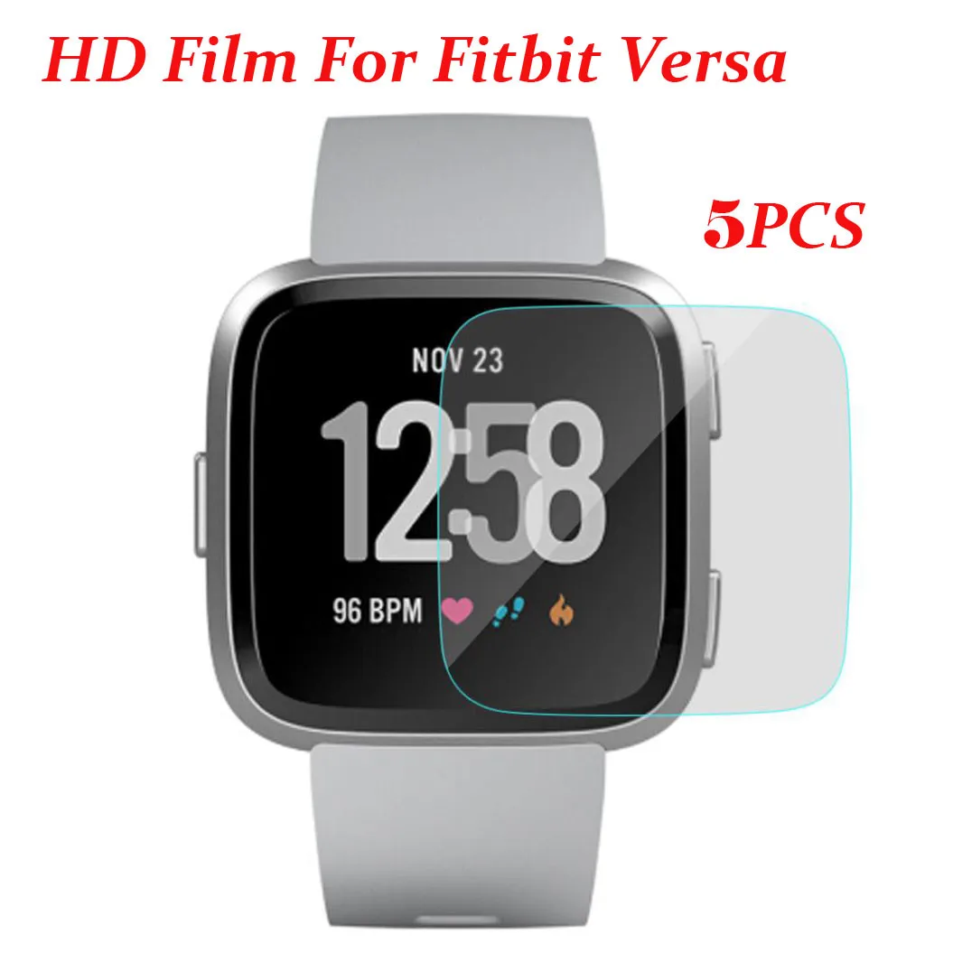 

HIPERDEAL 5PC Transparent Clear Ulthin Anti Scratch Watch Screen Protector Guard For Fitbit Versa 15J Drop Shipping