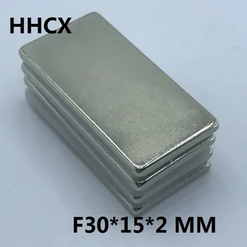 

10pcs/lot Magnet 30*15*2 mm N38 Strong rectangular NdFeB Magnet 30x15x2mm Neodymium Magnets 30mm x 15mm x 2mm