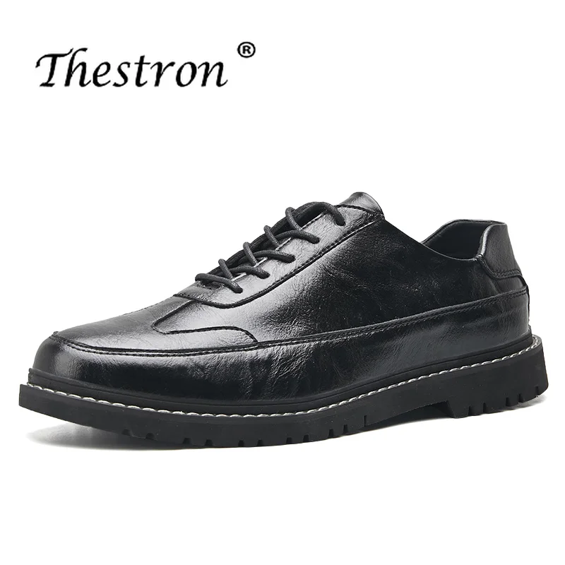 

Men Luxury Brand Footwear Black Pig Suede Leather Shoes Rubber Sole Casual Shoes For Male Vintage Walking Casual Men Shoes