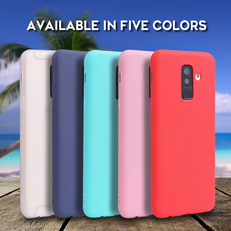 

Shockproof Matte Phone Case For Samsung Galaxy A7 2018 S7 Edge S8 S9 J6 J4 A6 A8 Plus 2018 Back Cover Case Silicone Soft Coque