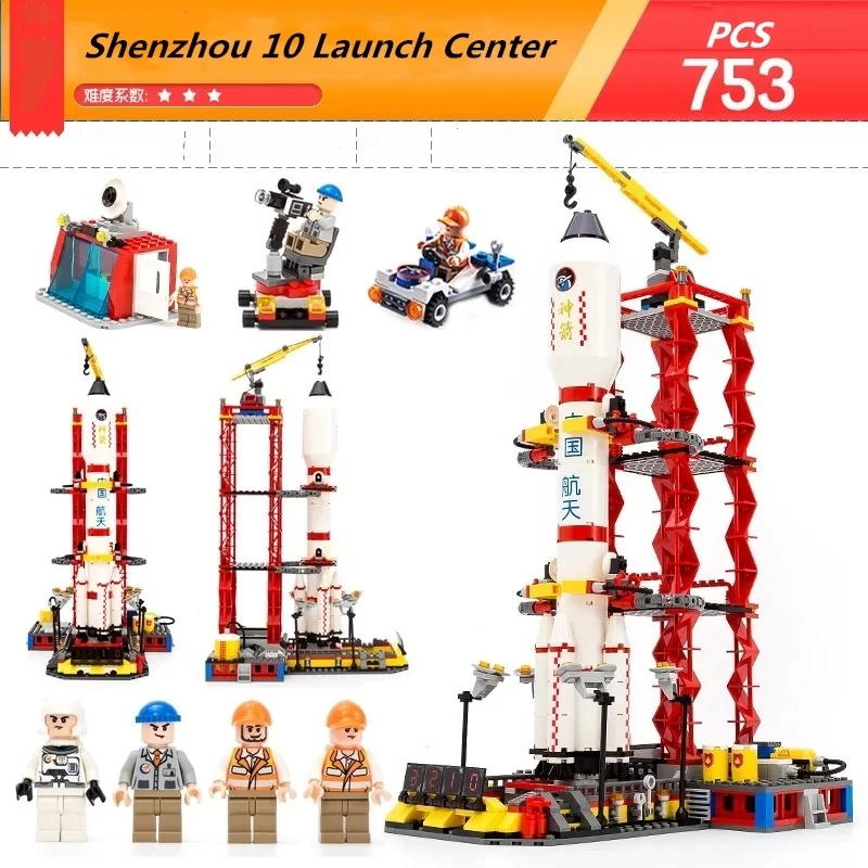753PCS Aerospace Space Rocket Launch Center Building Blocks Children's Education Bricklaying Toys Compatible with Legoings