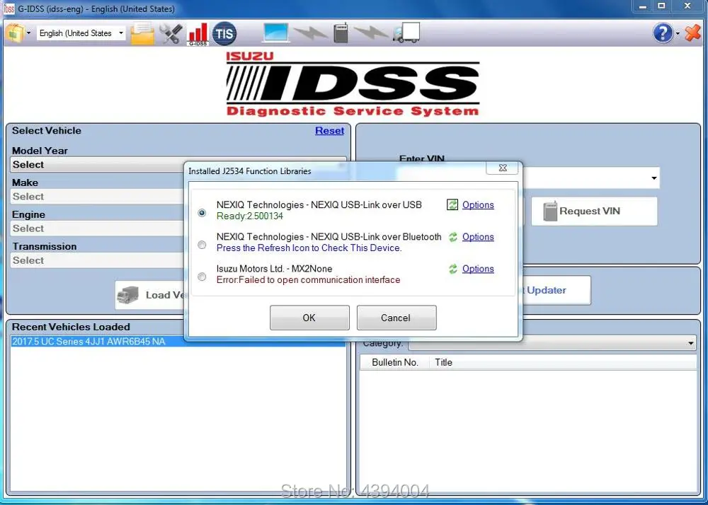 G-IDSS with nexiq usb link1