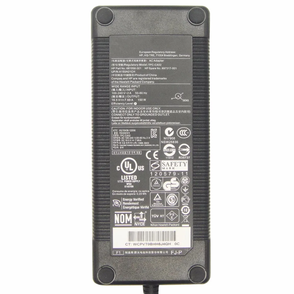 Оригинальный новый адаптер переменного тока для ноутбука HP Compaq Pro 4300 681058 001 697317 150