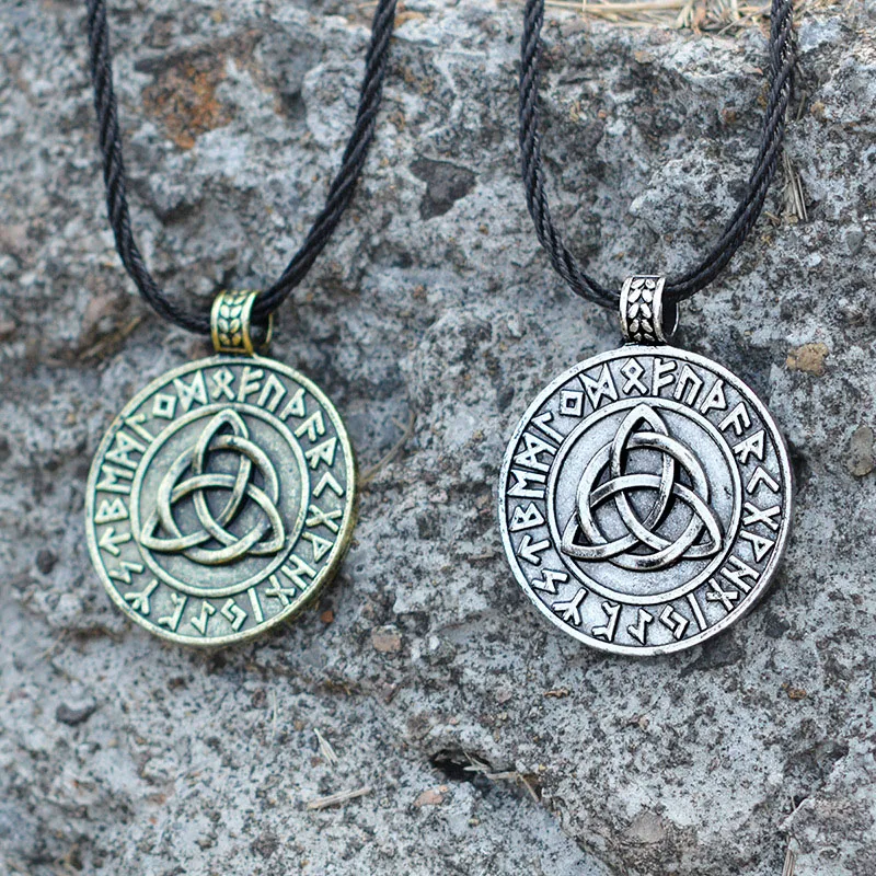 Мужское ожерелье с кулоном амулет викингов в стиле легендарных trinitary Trinity Triquetra