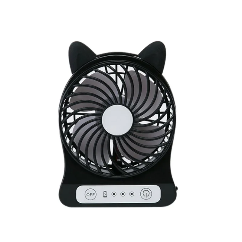 Мультфильм мини-вентилятор личные охлаждения Настольный вентилятор с светодиодный лампа ночник USB Перезаряжаемые карман вентилятор для