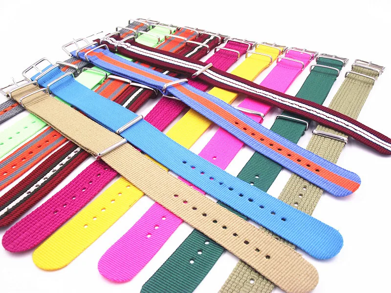

Retail - 2014 New 14 colors -1PCS High quality 20MM Nylon Watch band NATO straps waterproof watch strap - 051401