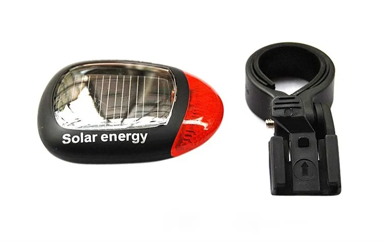Discount Solar Bicycle taillights Mountain Bike Road Bike Safety Warning Taillights Cycling Equipment Permanent Use Without Recharging 4