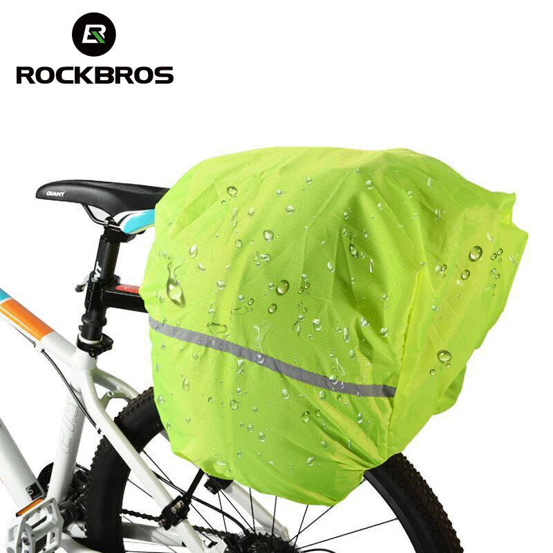 

ROCKBROS Rainproof Dust-proof Covers For Bicycle Bag Reflective Cycling Backpack Rain Cover for Riding Travel Rear Seat Bag