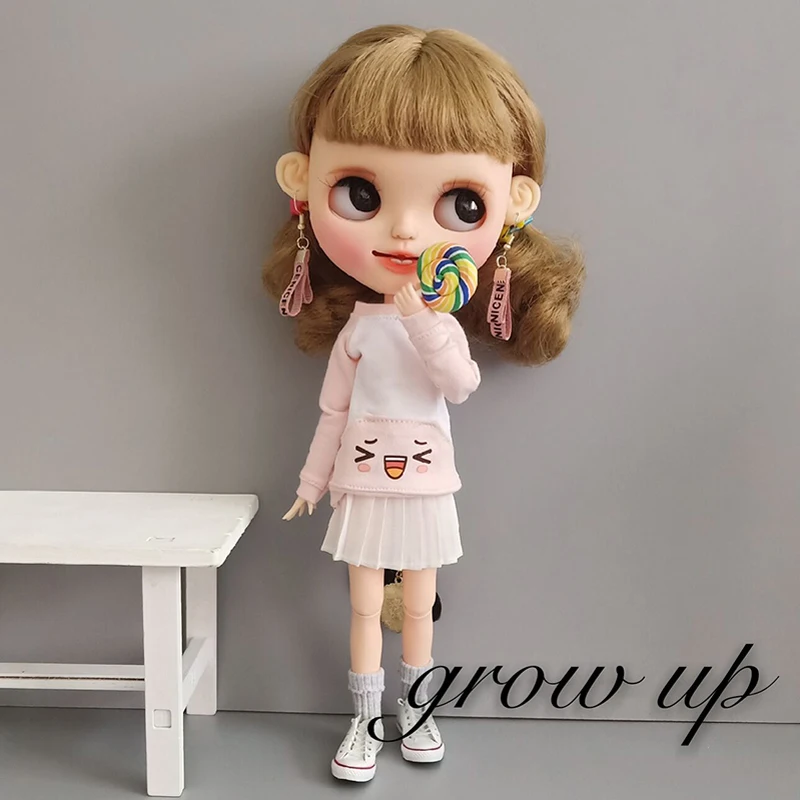 1 шт. милые модные спортивные толстовки с длинным рукавом топы для Blyth Licca Azone OB24 1/6