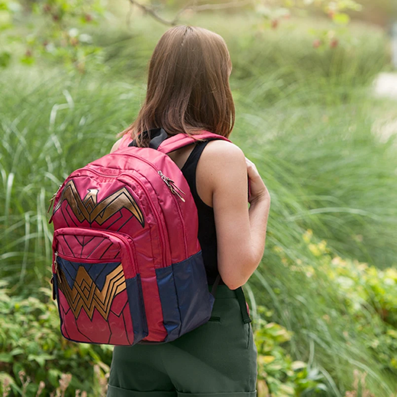 

Dawn of Justice Wonder Woman Backpack 18 x 19in x 19in high quality Oxford cloth student bag Red Day shipping