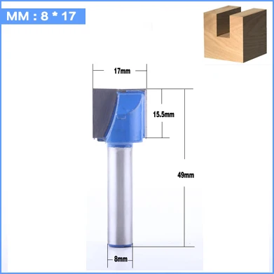 8 мм хвостовик очистки нижней гравировки твердого бит карбида фреза Деревообрабатывающие инструменты ЧПУ фреза Концевая фреза для древесины плоская дверь - Длина режущей кромки: 8mm X 17mm