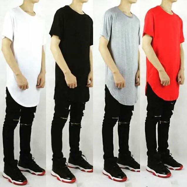 US size hiphop designer mens oversized t shirts fashion curve bottom ...