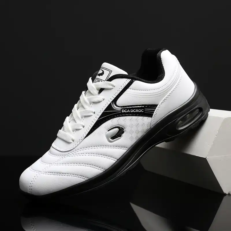 mens black leather running shoes
