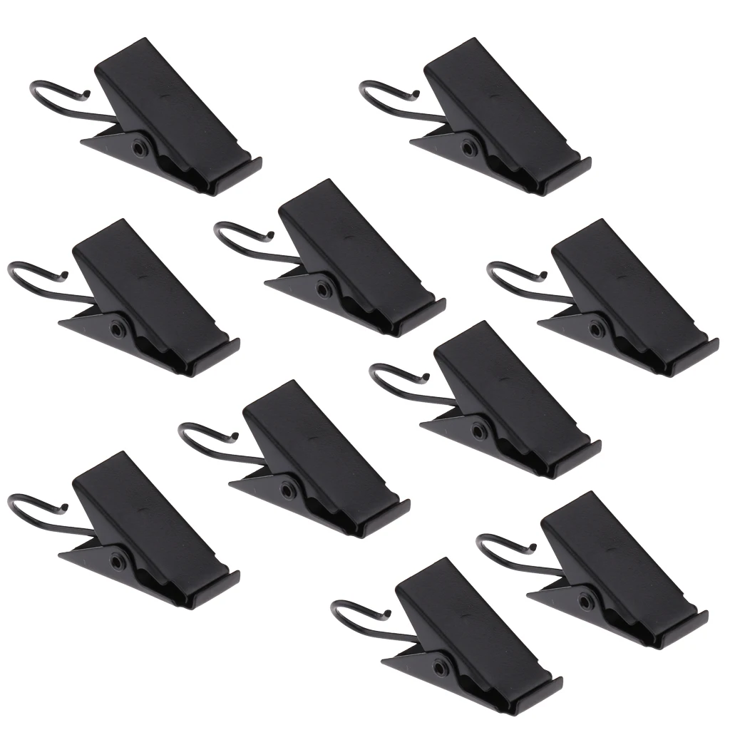 30Pcs Curtain Glider Window Treatment, Curtain Clips Hook Hanger, Clothes Line Peg 38mm Black