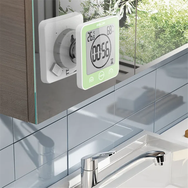 LCD Digitale Waterdichte Voor Water Spatten Badkamer Wandklok Douche ... LCD Digitale Waterdichte Voor Water Spatten Badkamer Wandklok Douche ...