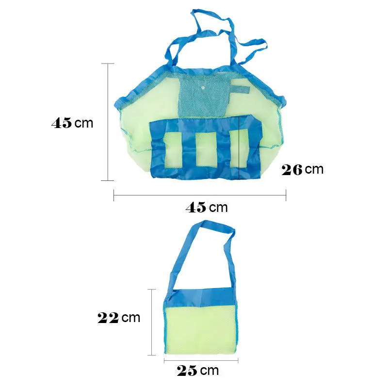 Складной детский пляжный сетчатый мешок для хранения игрушек для ванной, большие сетчатые сумки, Висячие большие объемные сумки