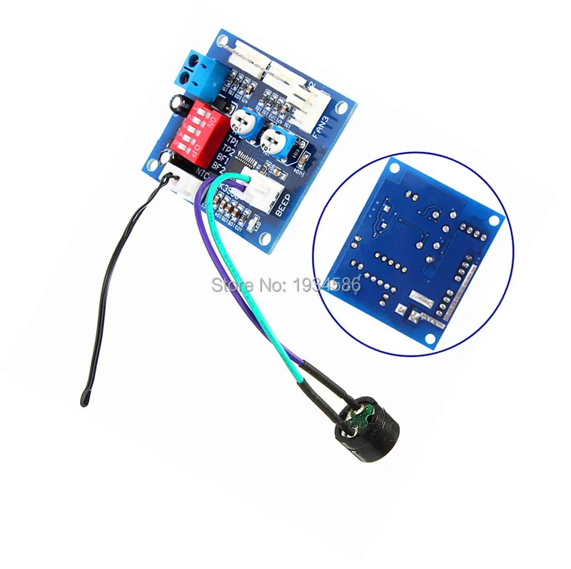 

12V 4A PWM PC CPU Fan Temperature Control Thermostat Speed Controller Module High-Temp Alarm + Buzzer + Temperature Probe Sensor