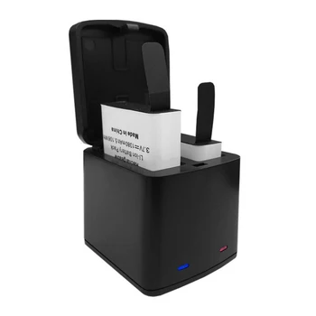 

EDAL 2 Port Batteries Storage Box Case Chargers with USB Charging Cable for SJ4000 SJ4000WIFI SJ6000 Sj9000 M10 F68R C10 H8 H9R