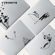 PVC Partial Laptop Skin Sticker for Apple Macbook Air Retina 11 13 15 fished man Laptop Cover Sticker For Macbook 2016 Pro 13 15