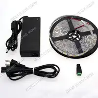 white/warm white LED Strip set 5050 SMD flexible led 300 Leds Led ribbon lighting + 12V 6A Power Supply + DC connect