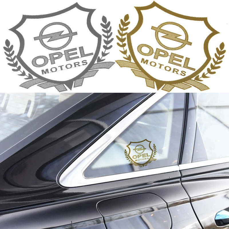 

2Pcs Gold/silver Excellent 3D Motors metal car sticker Emblem Badge For Opel Zafira a b Astra h g j k f Mokka Corsa b c d Vectr