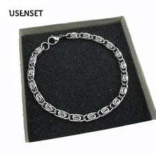 USENSET трендовые серебряные толстые кубинские звенья цепи циклотрон шестерни браслеты ночной клуб Рождественский браслет для девочек