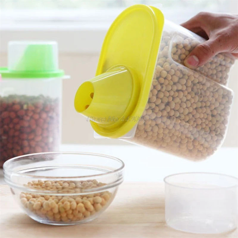 

Dried Food Cereal Flour Pasta Food Storage Dispenser Rice Container Sealed Box 1.9L