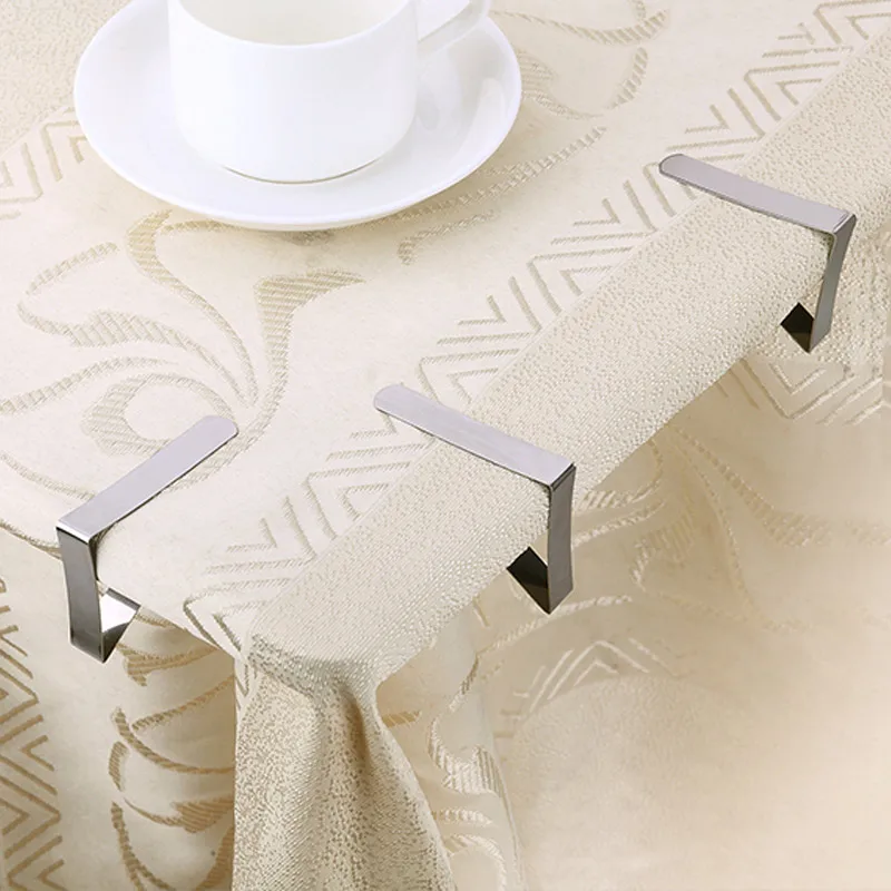 4pcs Stainless Steel Tablecloth Tables Cover Clips Holder Tablecloth