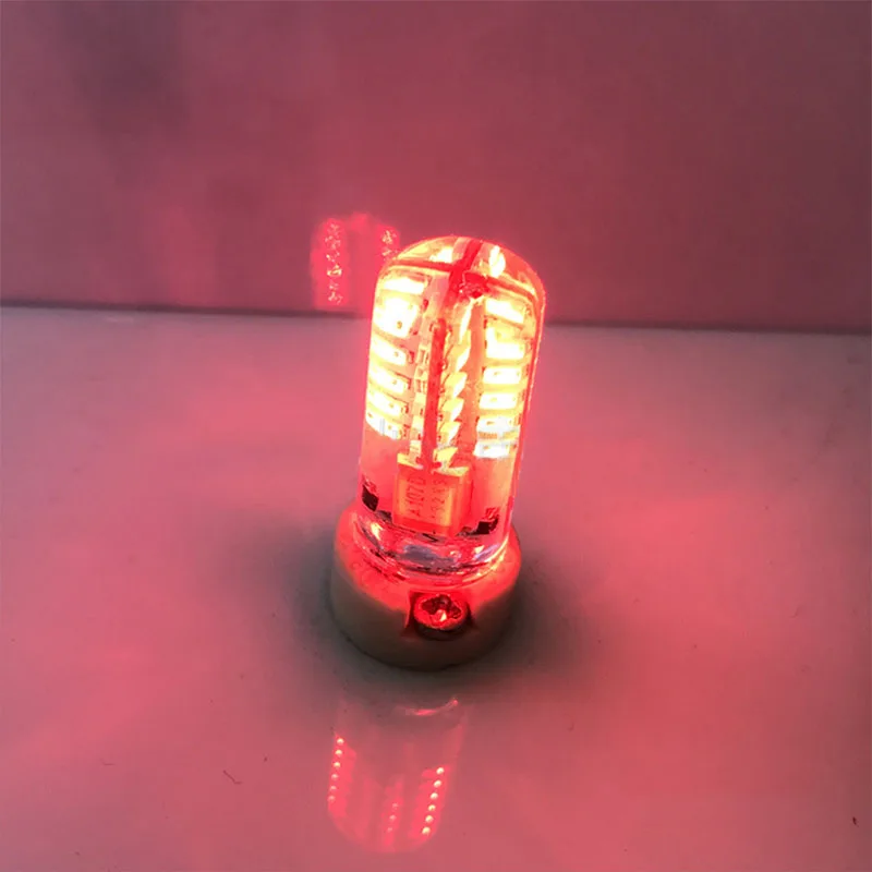 Светодиодный светильник 3 Вт G4 3014SMD лампы силиконовый AC/DC 9 V-24 V 48 светодиодный Замена лампы Главная галогенные светильник для хрустальный светильник s - Цвет: red