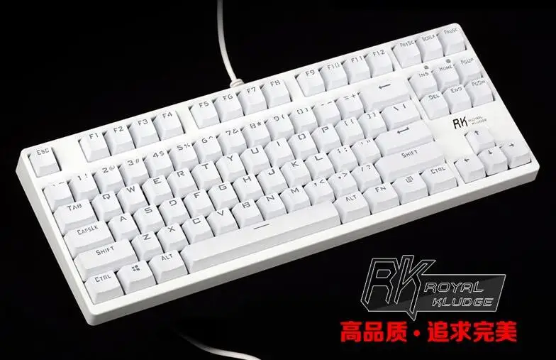RK RG987 tenkeyless TKL white mechanical keyboard cherry clone mx brown blue switches gaming keyboard white LED ABS keycap RK RG987 tenkeyless TKL white mechanical keyboard cherry clone mx brown blue switches gaming keyboard white LED ABS keycap